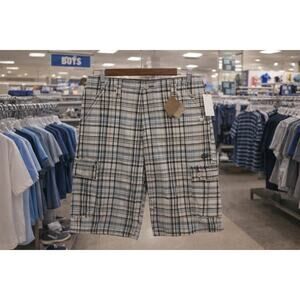 Brown Plaid Cargo Shorts Boys Size 20 New with Tags Casual Summer Casual Play